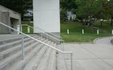 concrete, modern, museum, water, staircase, industrial, 