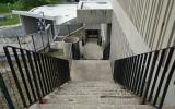 concrete, modern, museum, water, staircase, industrial, 