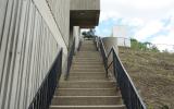 concrete, modern, museum, water, staircase, industrial, 