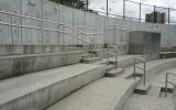 concrete, modern, museum, water, staircase, industrial, 