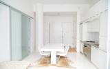 loft, apartment, white, kitchen, bathroom, 