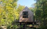 modern, contemporary, wooded, wood, deck, glass, rural, 