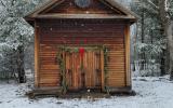 cabin, barn, lake, water, rural, country, wooded, deck, 