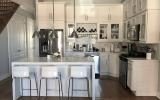 brownstone, townhouse, contemporary, kitchen, garden, 