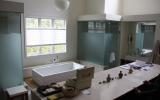 contemporary, suburban, kitchen, bathroom, white, 