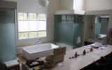 contemporary, suburban, kitchen, bathroom, white, 