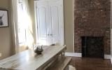 brownstone, townhouse, contemporary, kitchen, garden, 