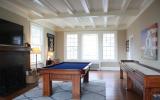 suburban, pool table, patio, staircase, fireplace, kitchen, porch, bathroom, 