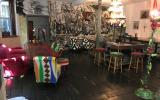 artist loft, bohemian, colorful, distressed, eclectic, funky, textured walls, 