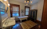 brownstone, townhouse, kitchen, garden, bathroom, staircase, 