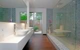 modern, contemporary, glass, light, bathroom, 