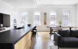 loft, apartment, kitchen, bathroom, rooftop, light, skyline, city view, 