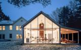 farmhouse, modern, contemporary, rural, glass, barn, water, 