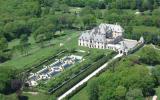 castle, ornate, pool, garden, 