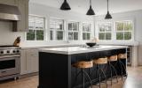 Hamptons, pool, deck, contemporary, modern, kitchen, staircase, light, airy, 