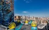 contemporary, upscale, glass, apartment, loft, staircase, rooftop, city view, 