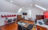 staircase, fireplace, pool, deck, patio, garden, kitchen, porch, contemporary, 
