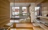 residence, townhouse, textured walls, contemporary, modern, rooftop, light, glass, 